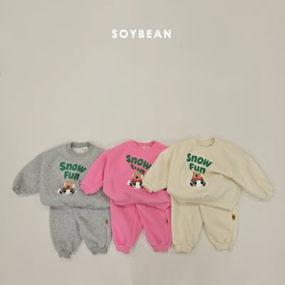 Soybean48｜(75cm-118cm) 雪球印花休閒套裝1