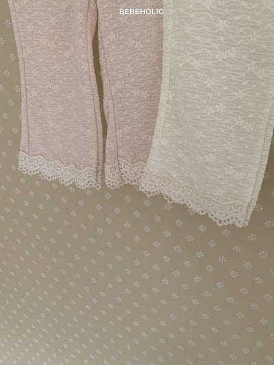 Bebe holic05｜(3m-18m) 小花蕾絲邊褲5