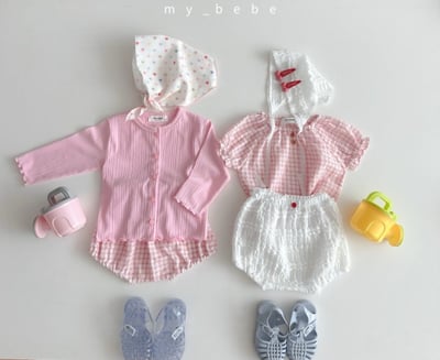 my_bebe16｜(58-72cm) 捲邊上衣燈籠褲套裝9