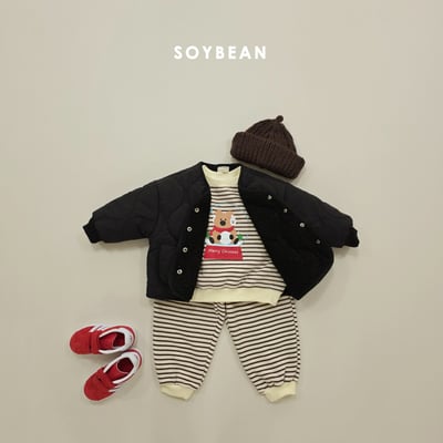 Soybean56｜(75cm-118cm) 雪球印花條紋休閒套裝13
