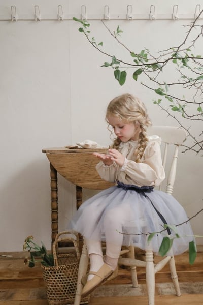 FLO19｜(75-135cm) 3色夢幻薄紗內搭褲裙9