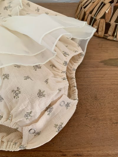 JE609｜(66cm-90cm) 碎花薄紗包屁衣7