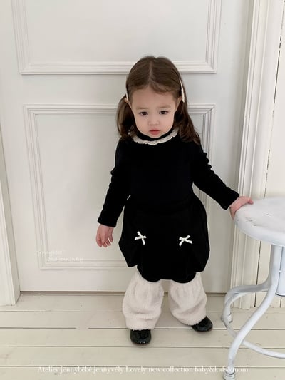 JE 422｜(80-110cm)  黑素色打底褲（含襪套）6