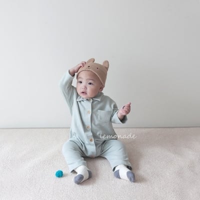 LEMONADE49｜(55cm-85cm) 2色有領素面連身衣15