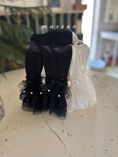 Marron51｜(1y-6y) 蕾絲喇叭緊身褲2