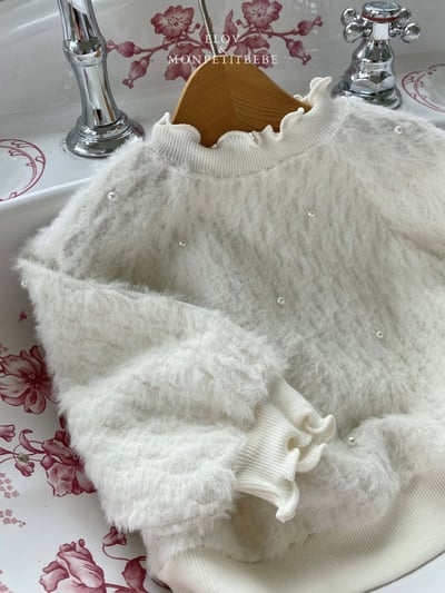 Monpetitbebe17｜(70cm-110cm) 刷毛珍珠上衣5