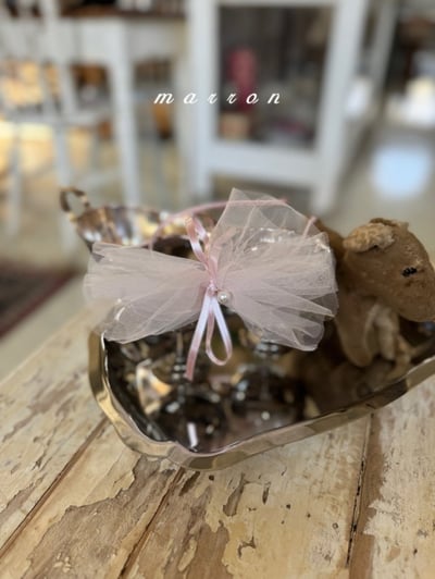 Marron47｜(free) 薄紗緞帶髮箍9