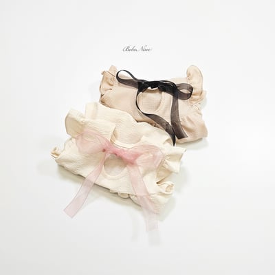 bebe nine29  (6m-24m) 2色小荷葉邊蝴蝶服4