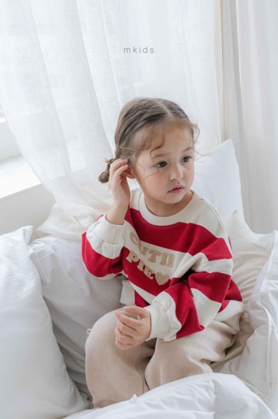 M-KIDS43｜(65-115cm) 2色條紋印花休閒上衣15