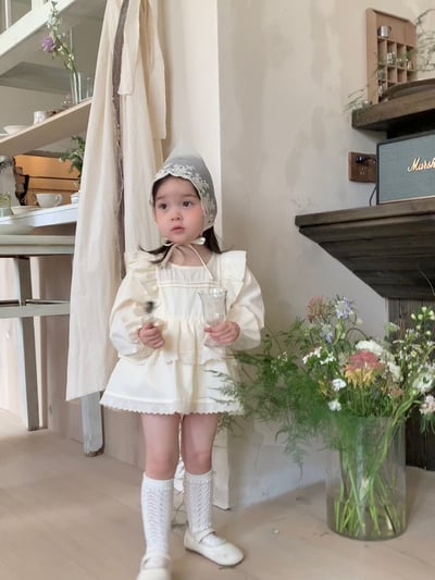 jenny bébé｜(66-90cm) 棉質飛袖蛋糕裙包屁衣7