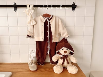 Valubebe37｜(65-80) 滾邊精靈綁帶帽10