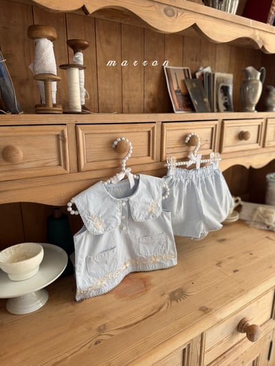 Marron25｜(1y-6y) 莉莉刺繡小花襯衫10