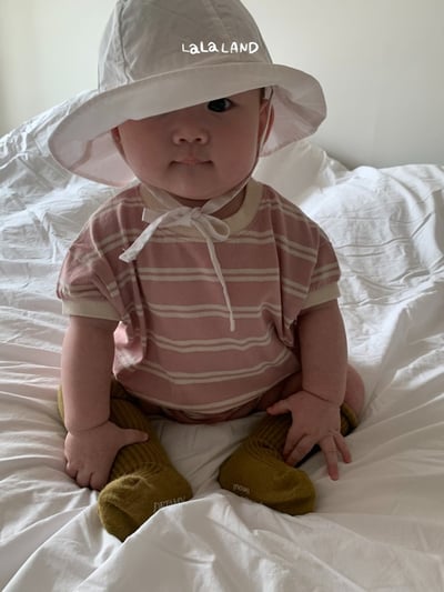 lala land25｜(3m-18m) 2色條紋包屁衣15