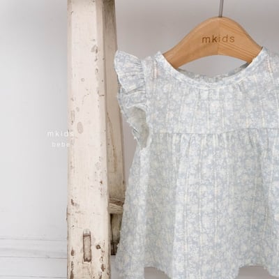 M-KIDS60｜(65-80cm) 壓紋碎花套裝2