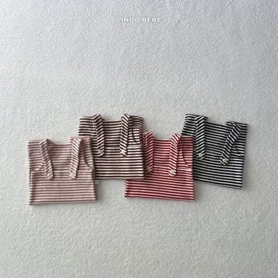 Lindo12｜(3m-18m) 條紋吊帶背心連身衣13