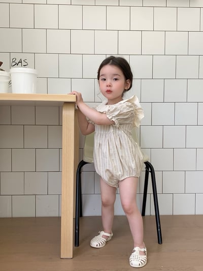 JE31｜(66-120cm) 荷葉領條紋包屁衣/洋裝23