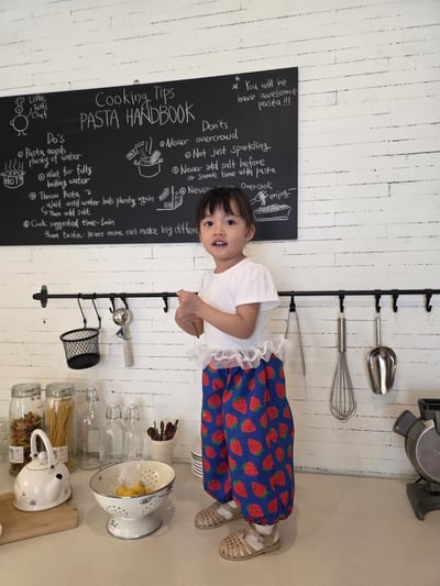 Color02｜(75-115cm) 草莓縮口褲7