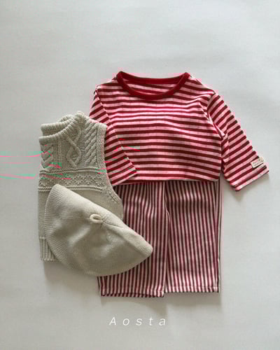 AOSTA22｜(6m-5y) 透氣條紋上衣18