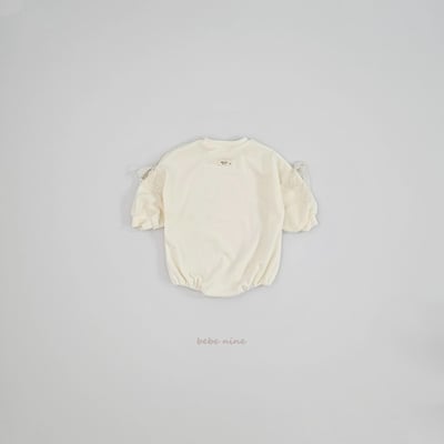 bebe nine15 (65cm-75cm) 2色蕾絲緞帶小兔連身衣14