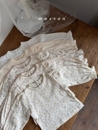 Marron06｜(1y-6y) 公主袖滾邊上衣6