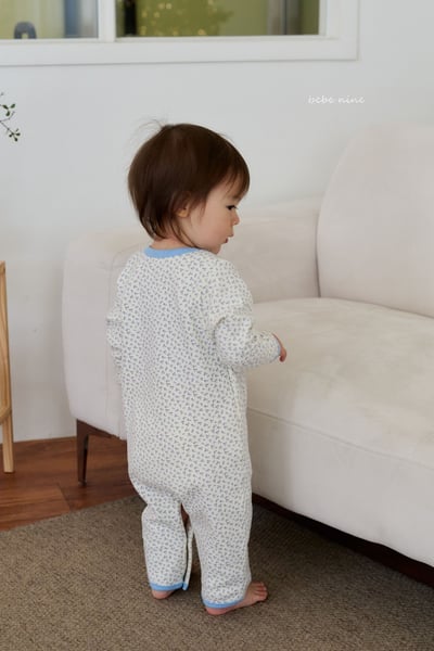 bebe nine08 (55cm-75cm) 2色碎花滾邊家居連身衣4