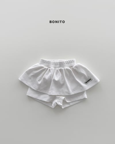 Bonito40｜(75cm-125cm) 2色素色小標短褲裙3