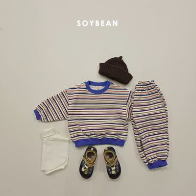 Soybean64｜(75cm-118cm) 條紋撞色休閒套裝8