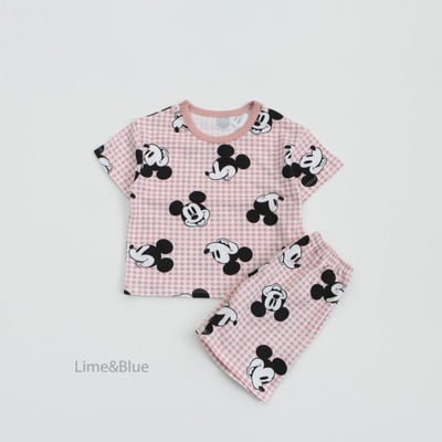 LIME&BLUE02｜(55-118cm MOM )  迪士尼親子居家服11
