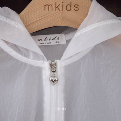 M-KIDS13｜(65-115cm) 荷葉滾邊連帽拉線外套5