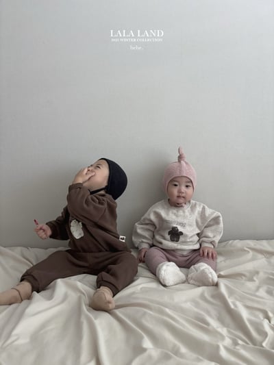 lala land21｜(60cm-83cm) 3色小雪熊刷毛休閒上衣11