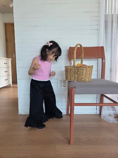 Color14｜(75-115cm) 荷葉喇叭長褲5