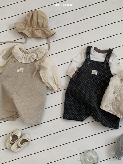 Bebe holic55｜(6m-18m) 波點小兔吊帶包屁褲6