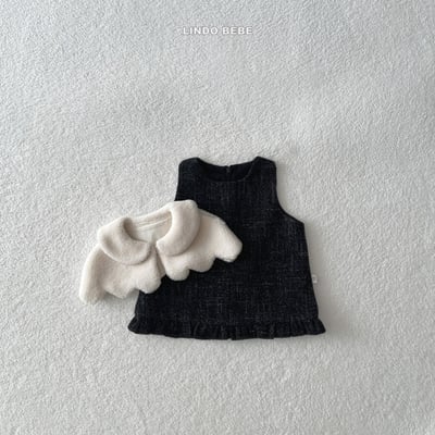 Lindo23｜(3m-18m) 小香風荷葉洋裝+天使斗篷8