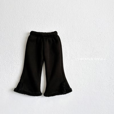 vivid18｜(78cm-125cm) 刷毛小岔滾邊喇叭褲4