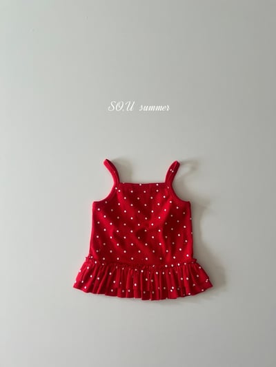 SO.U10｜(6m-4y) 荷葉滾邊波點上衣4
