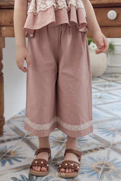 ROA17｜(6m-18m) 2色蕾絲滾邊長褲2