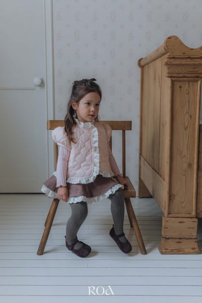 ROA09｜(80cm-120cm) 2色菱格蕾絲邊鋪棉背心17