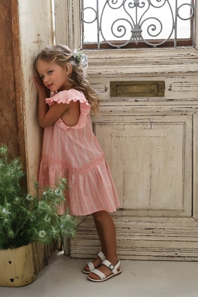 FLO31｜(75-140) 荷葉領蛋糕洋裝5