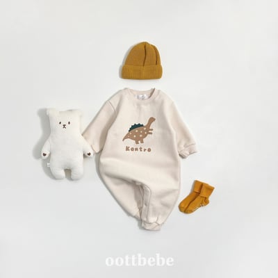 Oottbebe44｜(0m-12m) 恐龍圖案連身包屁褲8