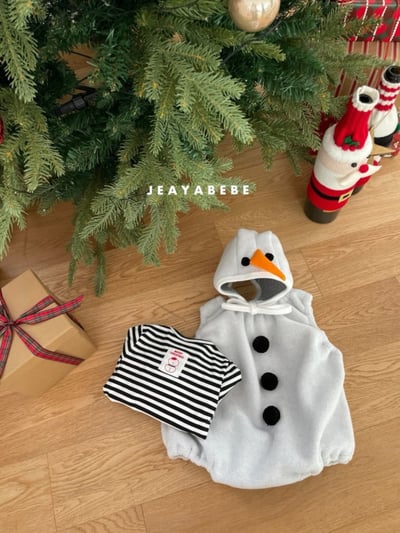 JEAYA02｜(3m-12m) 4色聖誕系列包屁衣含帽子17