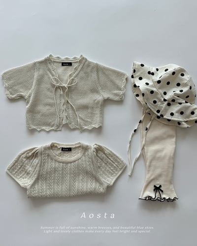 AOSTA33｜(6m-5y) 3款綁帶針織開衫外套24