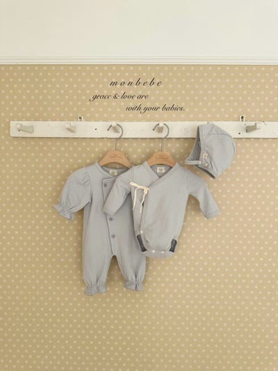 MONBEBE24｜(0m-3m) 貴族滾邊荷葉縮口連身衣10