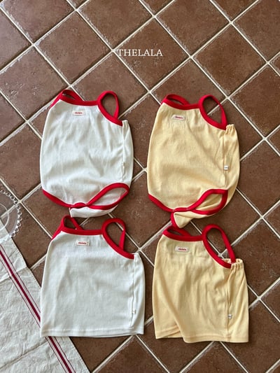 thelala65｜ (0m-18m) 滾邊無袖包屁衣10