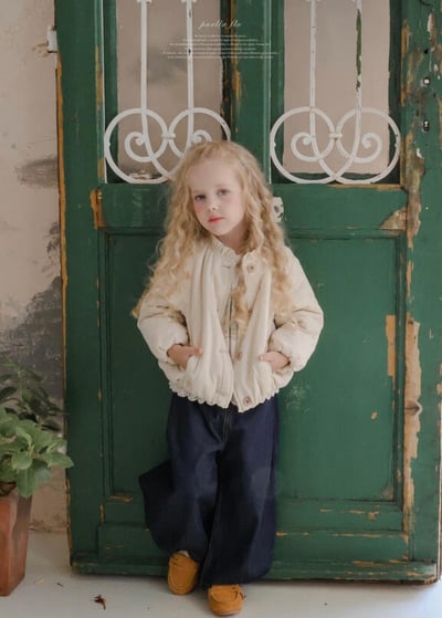 FLO46｜(85-135cm) 2色褶皺領鋪棉外套20