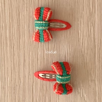 Fondue 41｜(Free)  聖誕蝴蝶結髮夾2