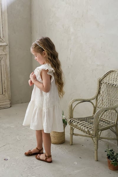 FLO31｜(75-140) 荷葉領蛋糕洋裝17