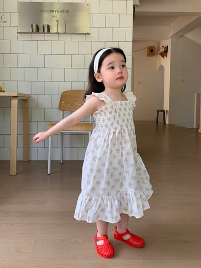 JE35｜(66-130cm) 抓皺碎花包屁衣/洋裝16