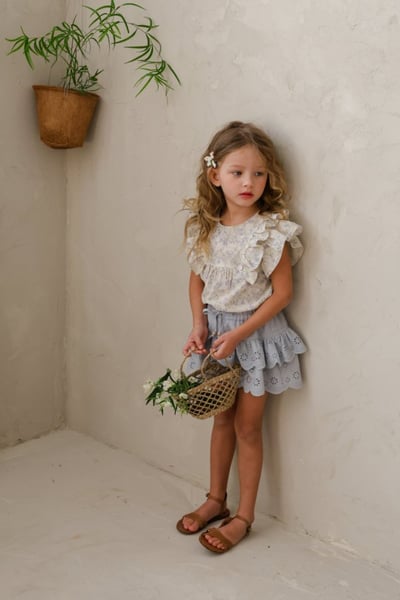 FLO08｜(75-140) 花朵蕾絲襯衫衣10