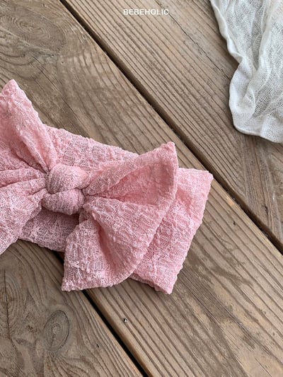 Bebe holic55｜(3m-18m) 蝴蝶結寬版髮帶7