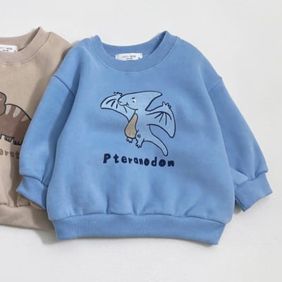 Oottbeb43｜(1y-7y) 	恐龍圖案長袖棉上衣8